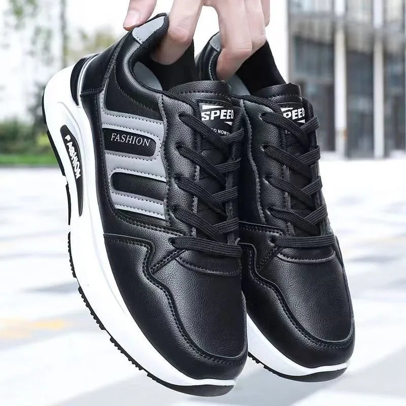 Quality Men's Platform Sports Casual Shoes Soft Sole Vulcanized Shoes Fashion Running Shoes Lightweight Comfort Sneakers for Men