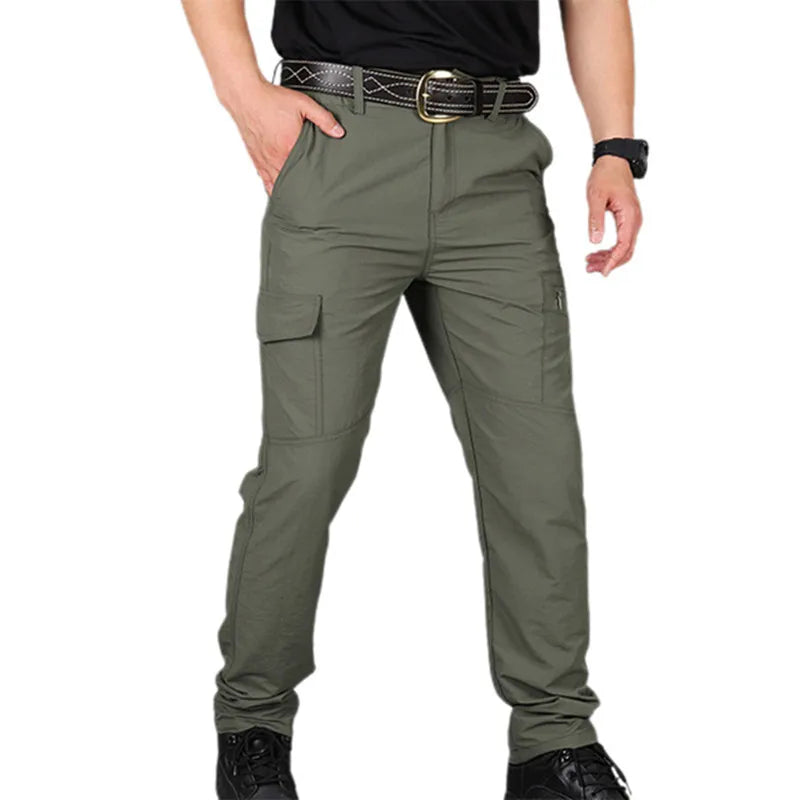 Quick Dry Casual Pants Men Summer Outdoors Style Trousers Men's Tactical Cargo Pants Male lightweight Waterproof Trousers