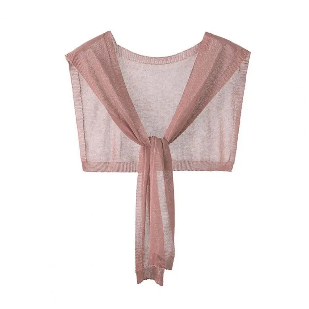 Temperament Skin-Touching Versatile Summer Lady Knitted Thin Shoulder Shawl Fake Lapel Costume Accessories