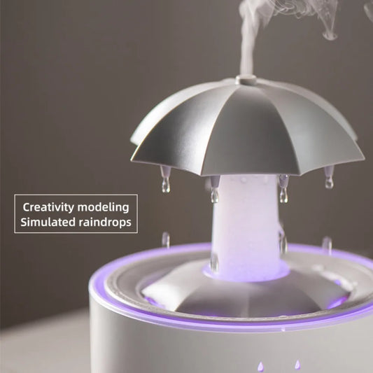 AUREVIA™ Umbrella Mist Humidifier – Relaxing LED Light & Essential Oil Aroma
