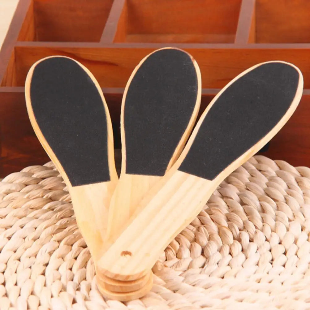 1 Pcs Portable Sandpaper Foot File Callus Dead Skin Remover Pedicure Double Side Wooden Handle Pedicure Tools Callus Remover