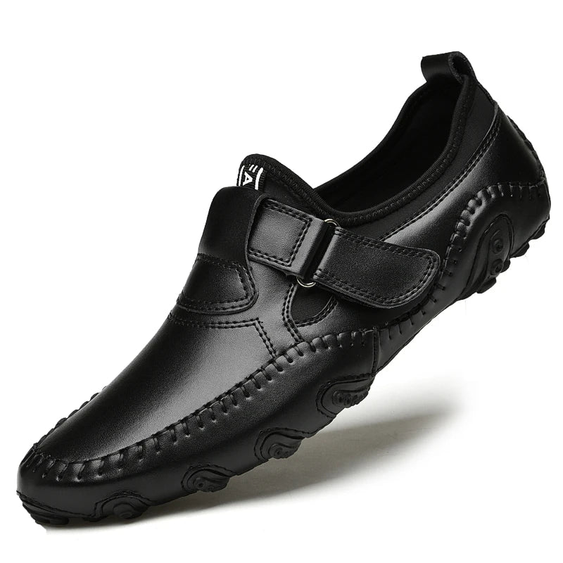 Handmade Men's Spring Comfortable Soft Bottom Lightweight Bean Shoes Fashionable New Men's Breathable Anti Slip Driving Shoes
