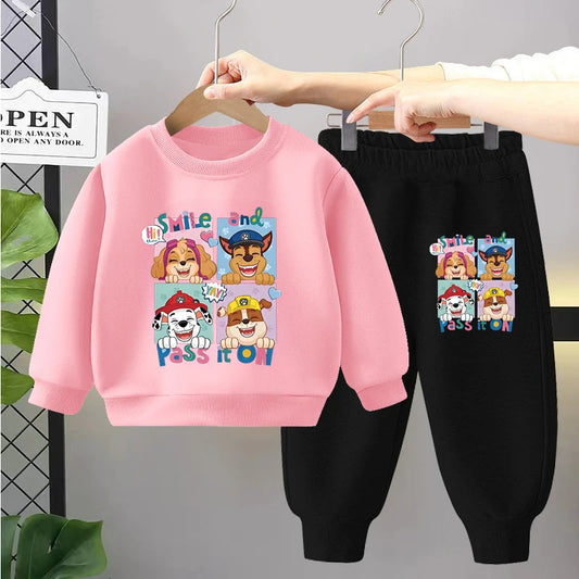 PAW Patrol Children's Sets Anime Printed Boys Girls Pullover and Long Pants Two Piece Set Autumn Kids Casual Thin Tracksuit