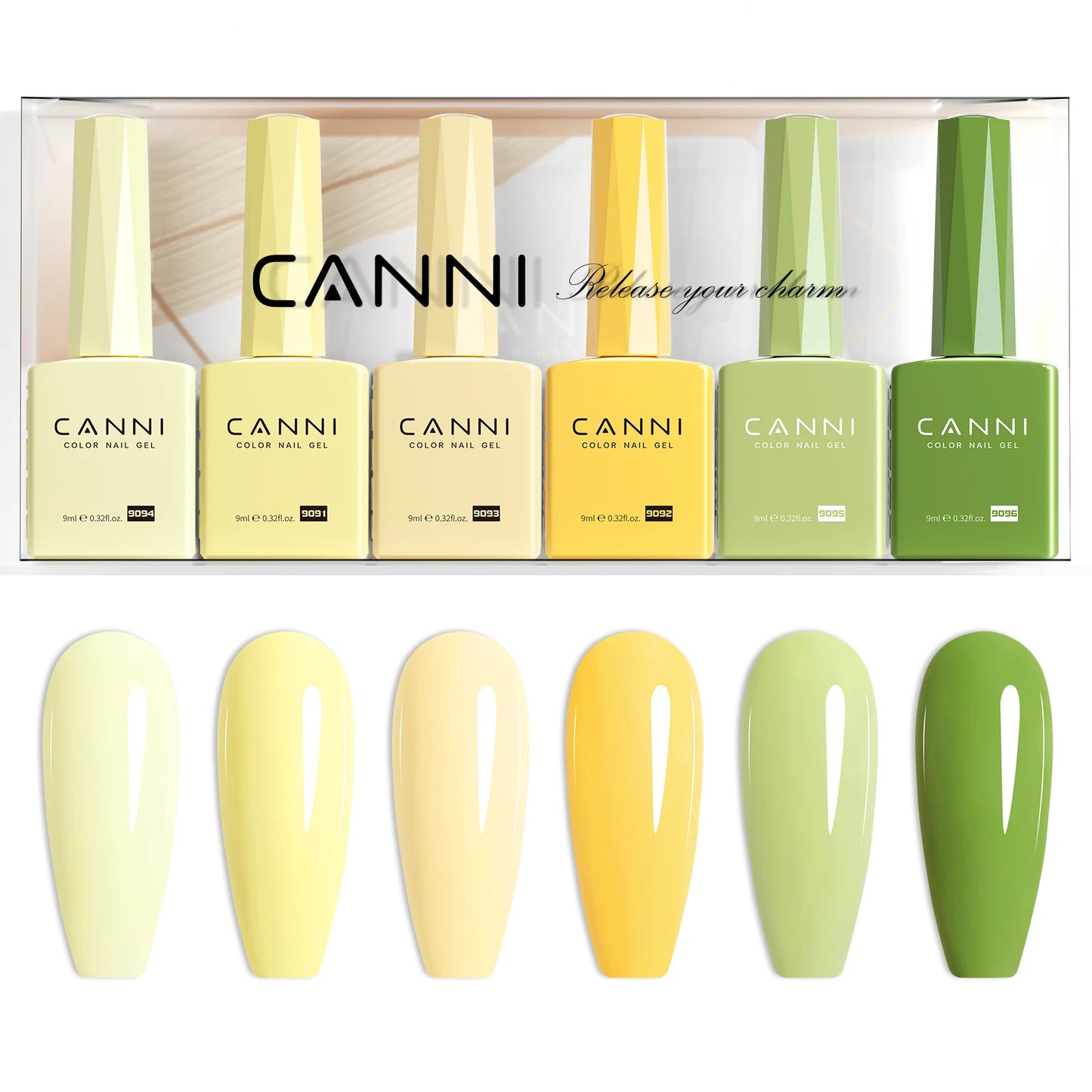 CANNI Hema Free Nail Gel Polish Thanks Giving Gift Christmas Red Color Collection Semi Permanent 9ml French Nail Gorgeous Color