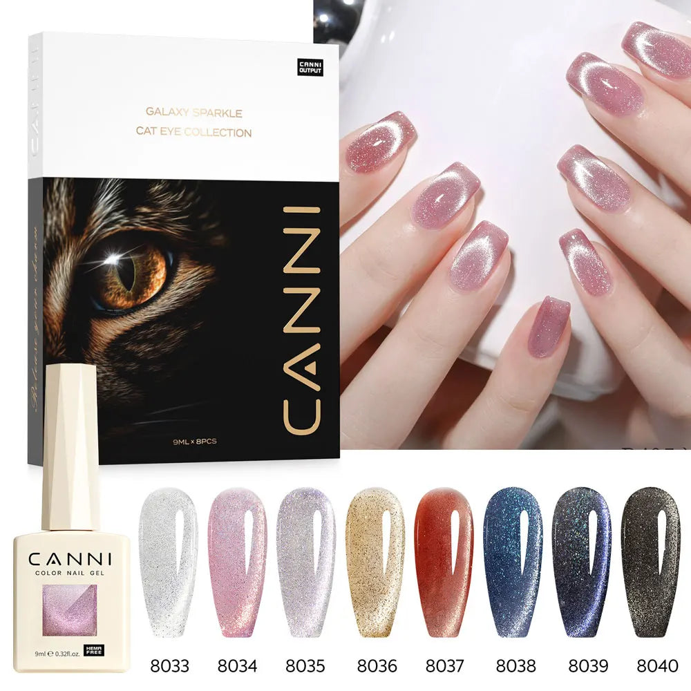 CANNI Hema Free Nail Gel Polish Thanks Giving Gift Christmas Red Color Collection Semi Permanent 9ml French Nail Gorgeous Color