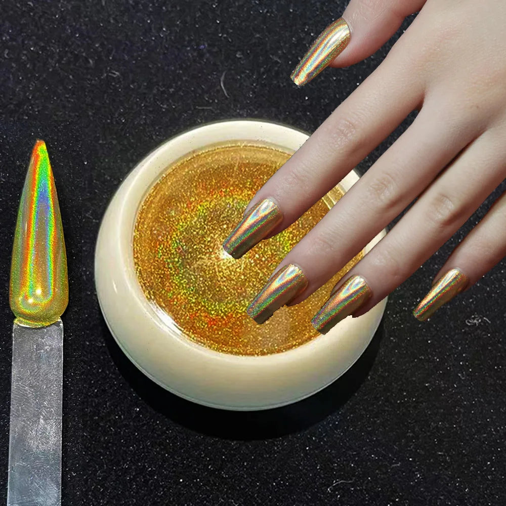 53 Jars 3D Cat Eye Effect Magnet Nail Powder Shiny Sparkly Mirror Nail Glitter Dust UV Gel Polish Chrome DIY Nail Art Pigment #F