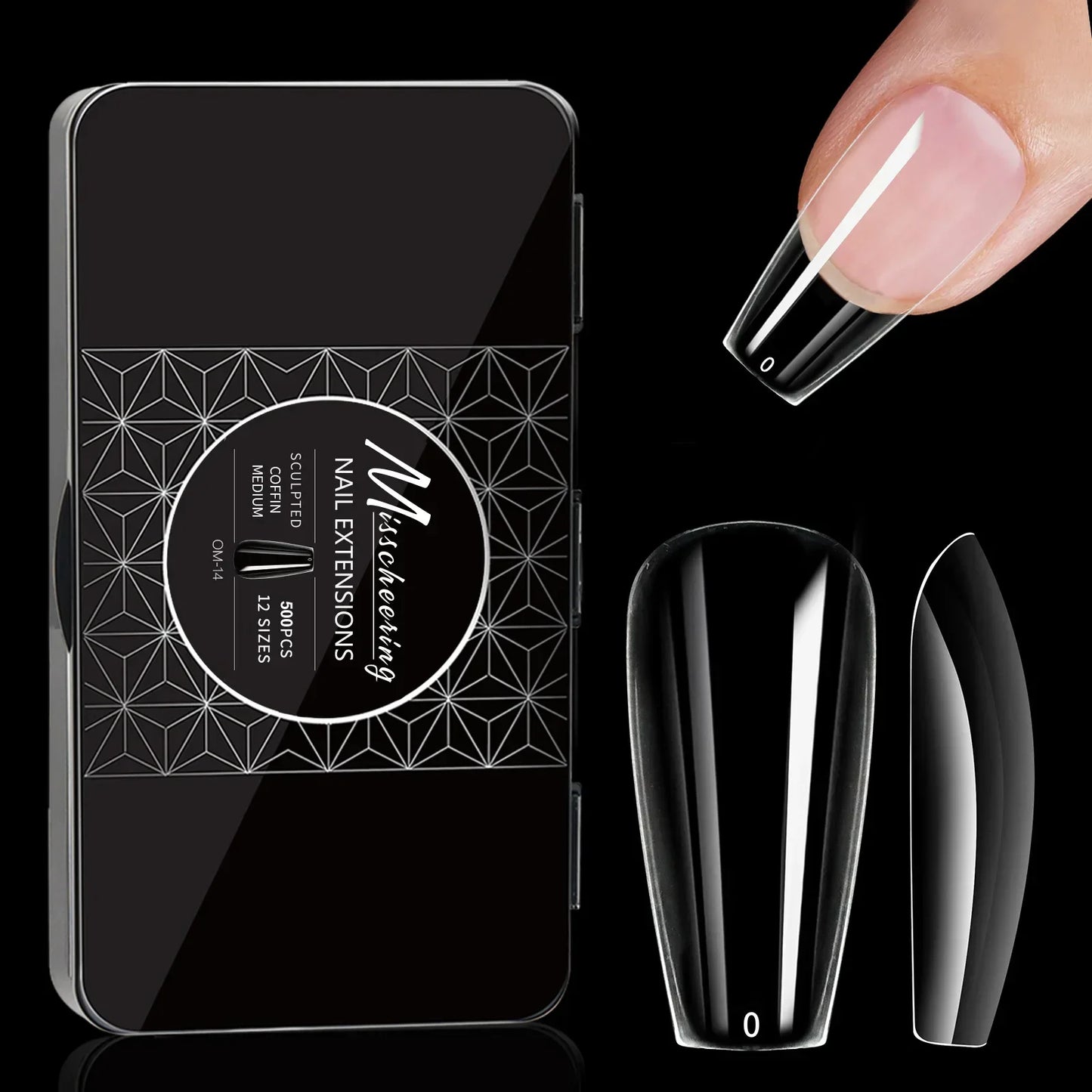 250/500/600pcs Soft Gel False Tips Natural Sculpted Ballet Coffin Almond Fake Nails Full Cover Press On Nails DIY Nail Supplies