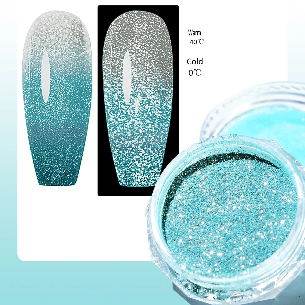 53 Jars 3D Cat Eye Effect Magnet Nail Powder Shiny Sparkly Mirror Nail Glitter Dust UV Gel Polish Chrome DIY Nail Art Pigment #F