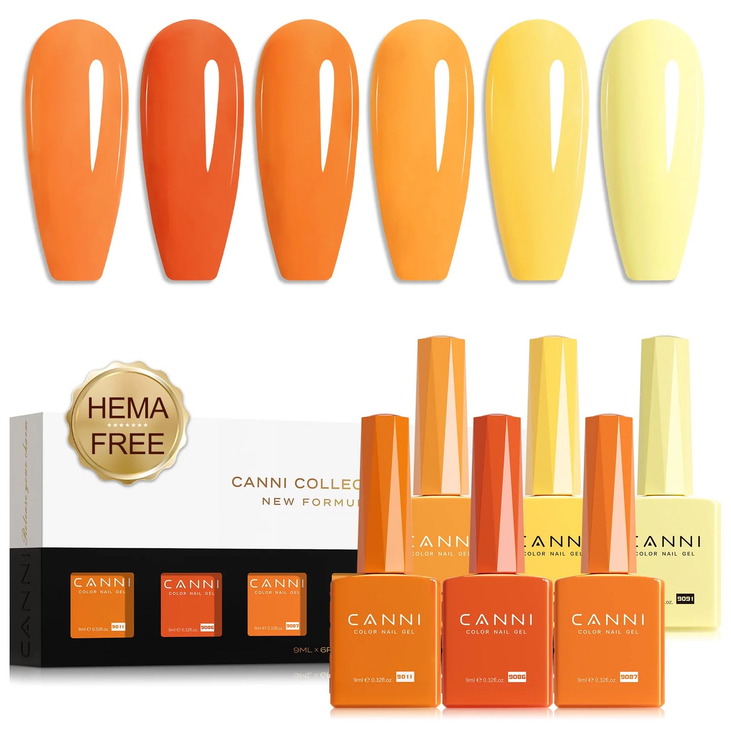 CANNI Hema Free Nail Gel Polish Thanks Giving Gift Christmas Red Color Collection Semi Permanent 9ml French Nail Gorgeous Color