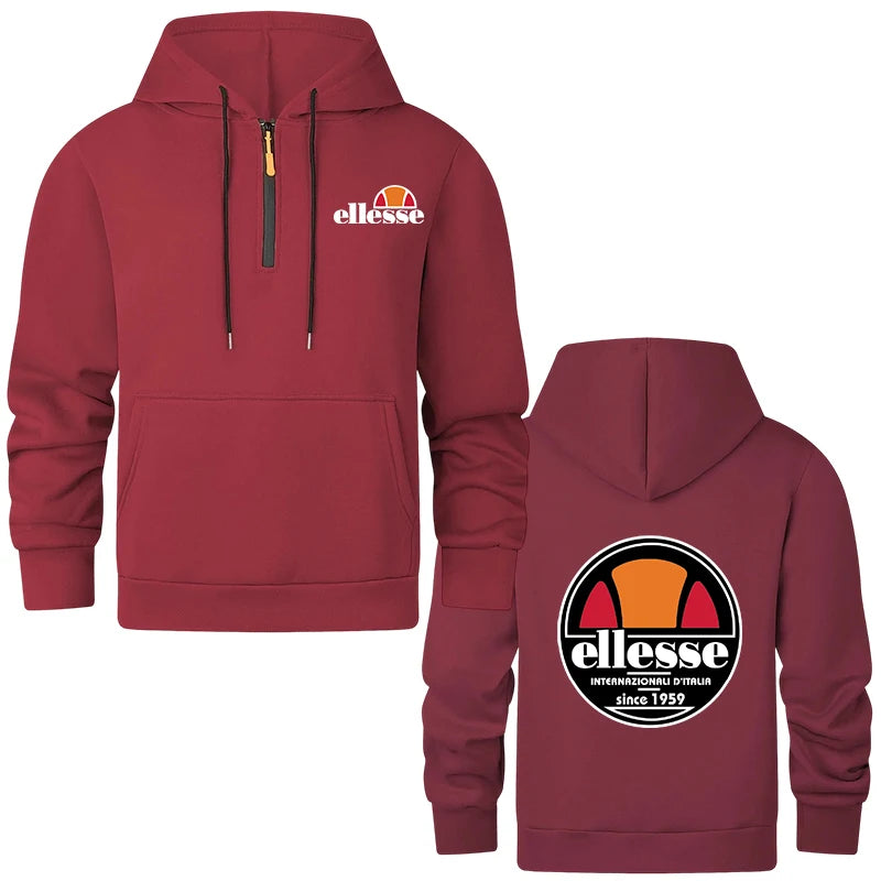 Men Sweatshirts Spring Autumn Pullover Half Zipper Pullover for Male Hoody Outdoor Sweatshit Solid Color Stand Collar S-3XL