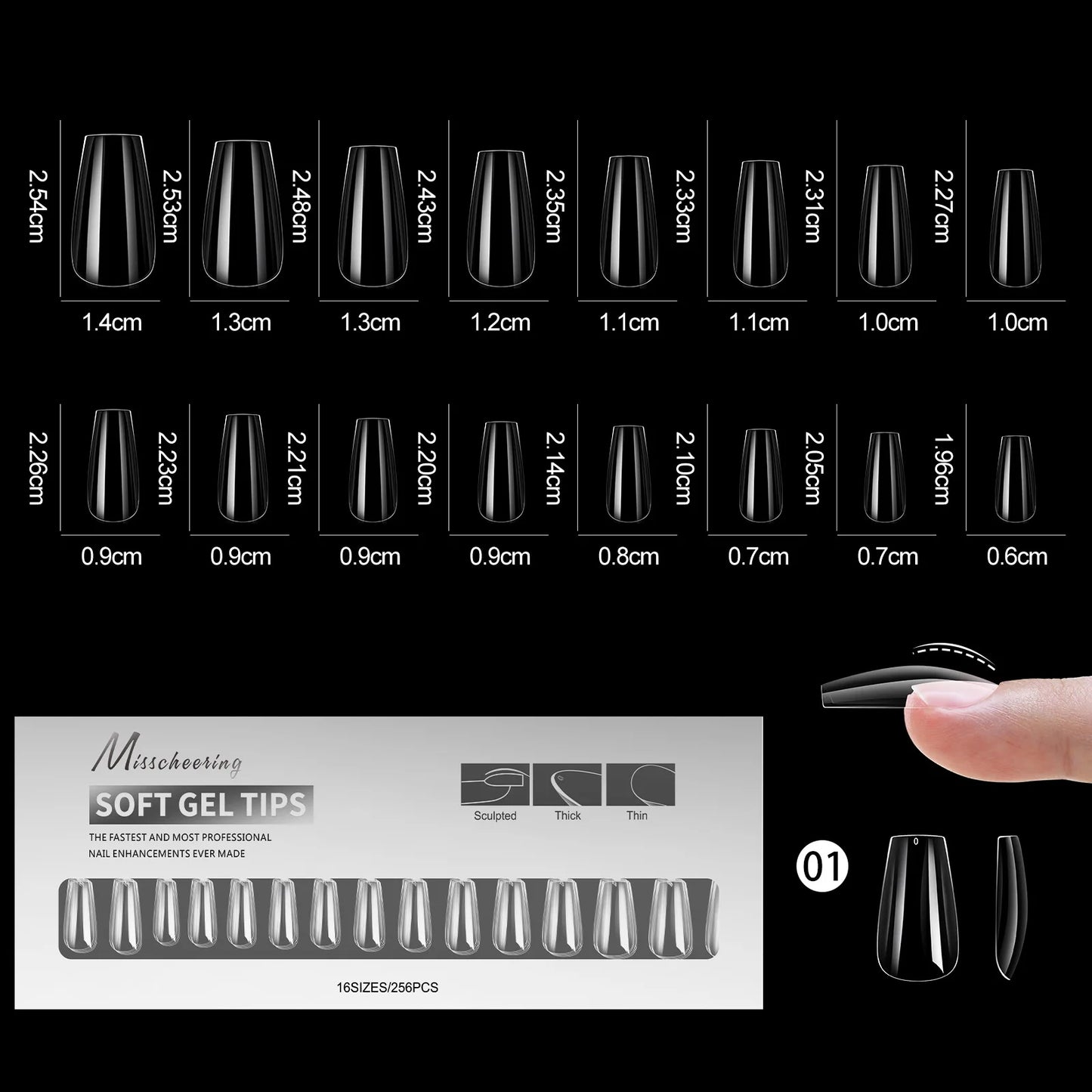 256pcs Soft Gel Nail Tips Medium Short Almond Coffin Full Cover Matte Extension Tools Acrylic Press on Nail DIY Manicure Decor