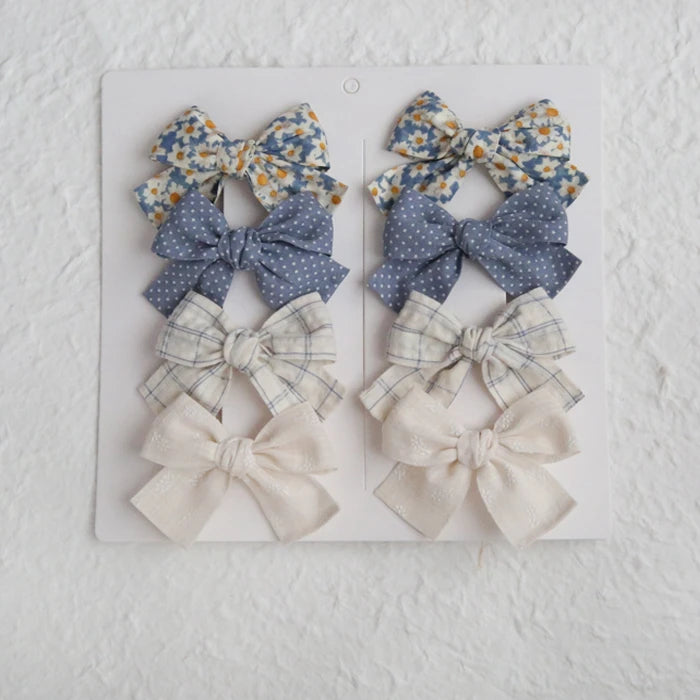 Elegant Bows hair clip, Lovely Children's Headwear, Cute Baby Hair Accessories, Trendy Full Coverage Fabric Hairpin for Girls