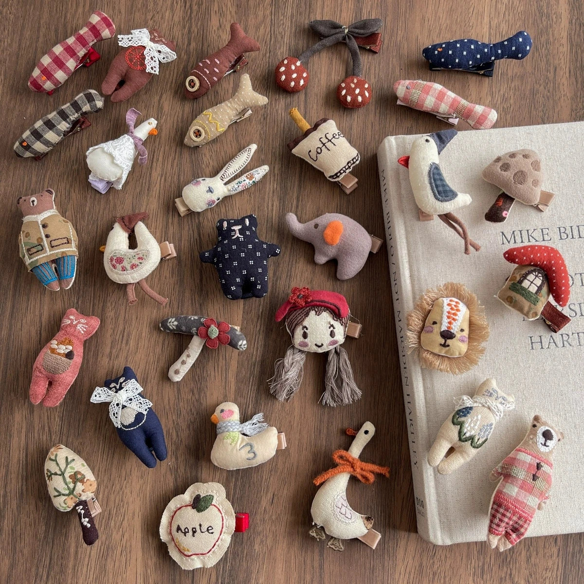 Cartoon Hair Clips for Girls Handmade Hairpins Baby Side Clip Cute Newborn Hair Accessories Kids Hair Holder Photography Props