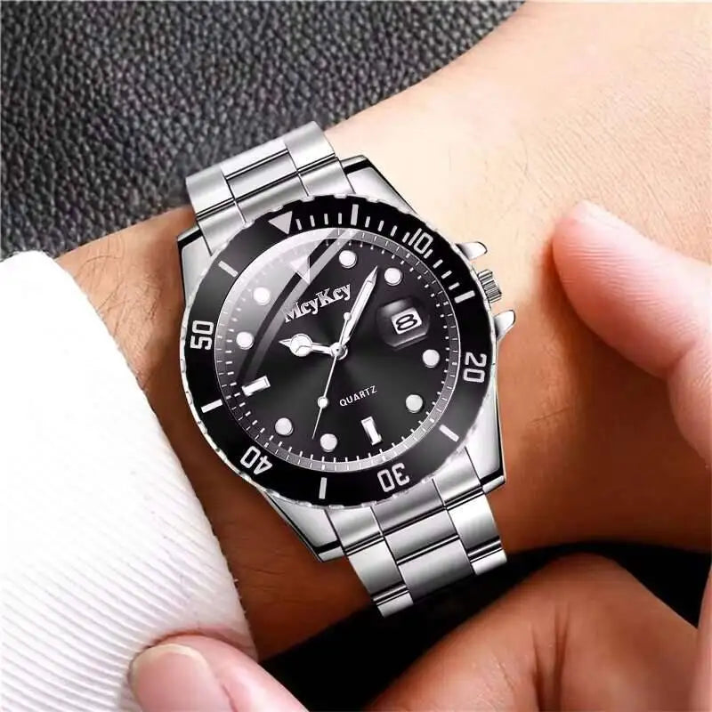 Fashion Men Calendar Quartz Watch Luxury Large Dial Man's Business Watches Reloj Hombre
