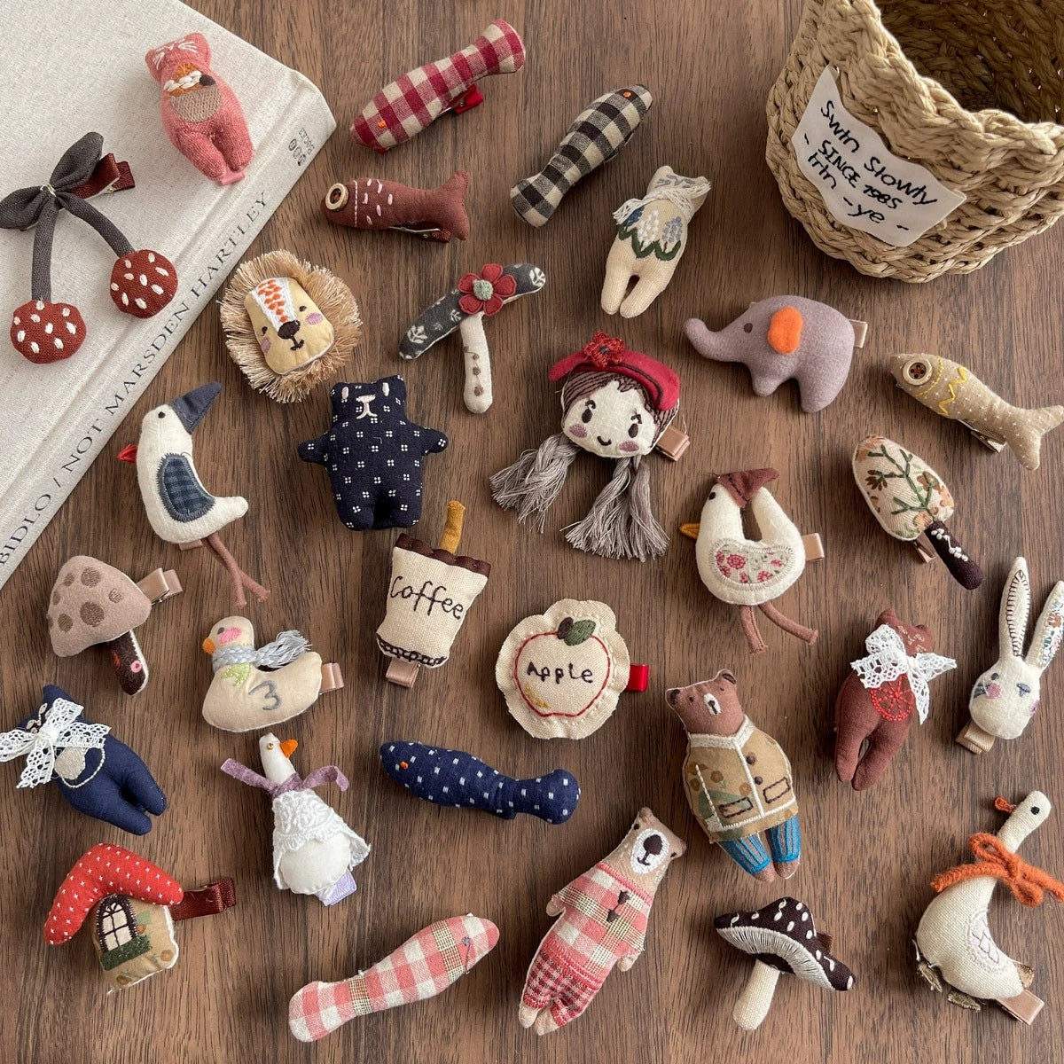 Cartoon Hair Clips for Girls Handmade Hairpins Baby Side Clip Cute Newborn Hair Accessories Kids Hair Holder Photography Props