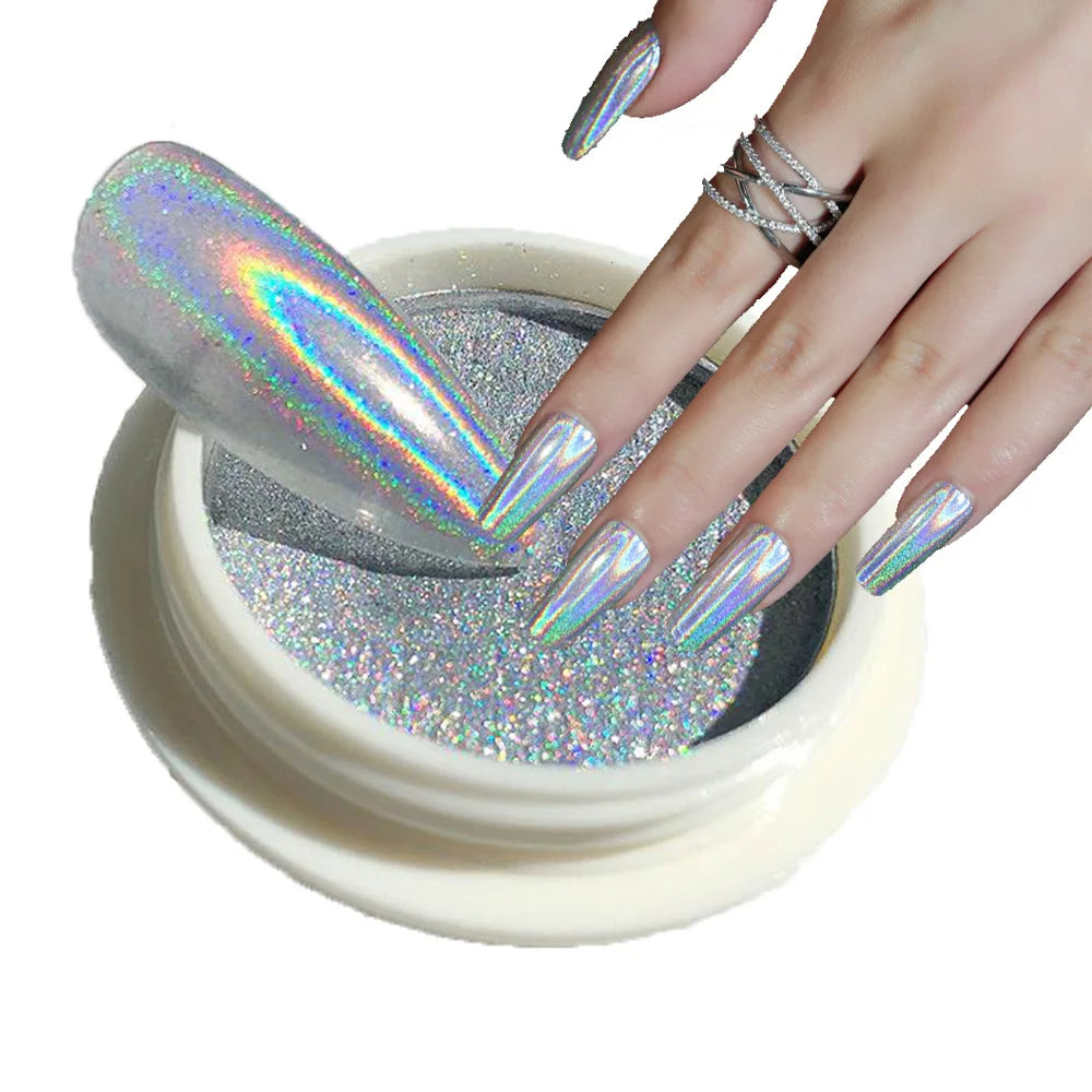 53 Jars 3D Cat Eye Effect Magnet Nail Powder Shiny Sparkly Mirror Nail Glitter Dust UV Gel Polish Chrome DIY Nail Art Pigment #F