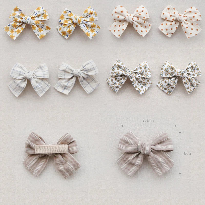Elegant Bows hair clip, Lovely Children's Headwear, Cute Baby Hair Accessories, Trendy Full Coverage Fabric Hairpin for Girls