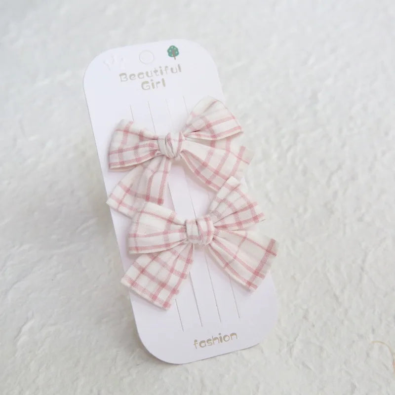 Elegant Bows hair clip, Lovely Children's Headwear, Cute Baby Hair Accessories, Trendy Full Coverage Fabric Hairpin for Girls