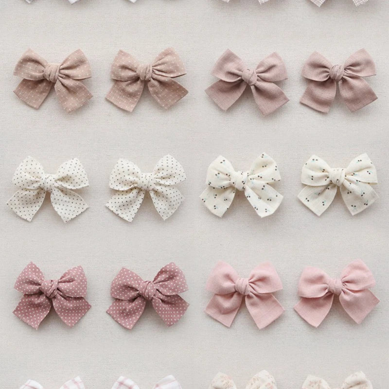 Elegant Bows hair clip, Lovely Children's Headwear, Cute Baby Hair Accessories, Trendy Full Coverage Fabric Hairpin for Girls