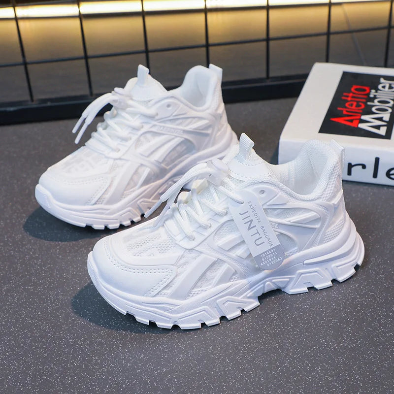 Girls Network Red Daddy Shoes 2024 Spring and Autumn New Children's Korean Version Wear-resistant Sports Boy Casual Shoes