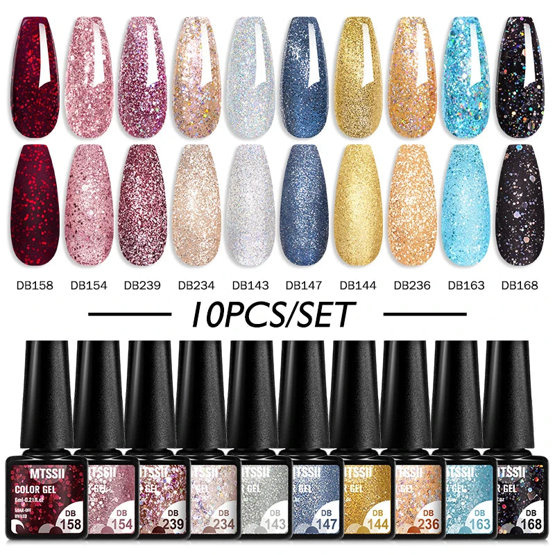 10PCS Coffee Color Gel Nail Polish Set Brown Earth Semi Permanent UV Gel Chocolate Autumn Winter Soak Off Nail Art Gel Varnish