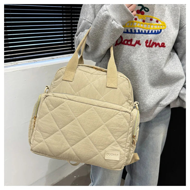 Personalized Mom Bag Backpack Solid Color Mother Insulation Bottle Handbag Baby Diapers Organizer Maternity Bags