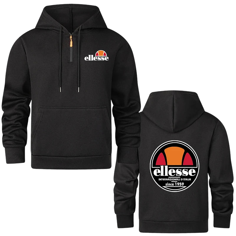 Men Sweatshirts Spring Autumn Pullover Half Zipper Pullover for Male Hoody Outdoor Sweatshit Solid Color Stand Collar S-3XL