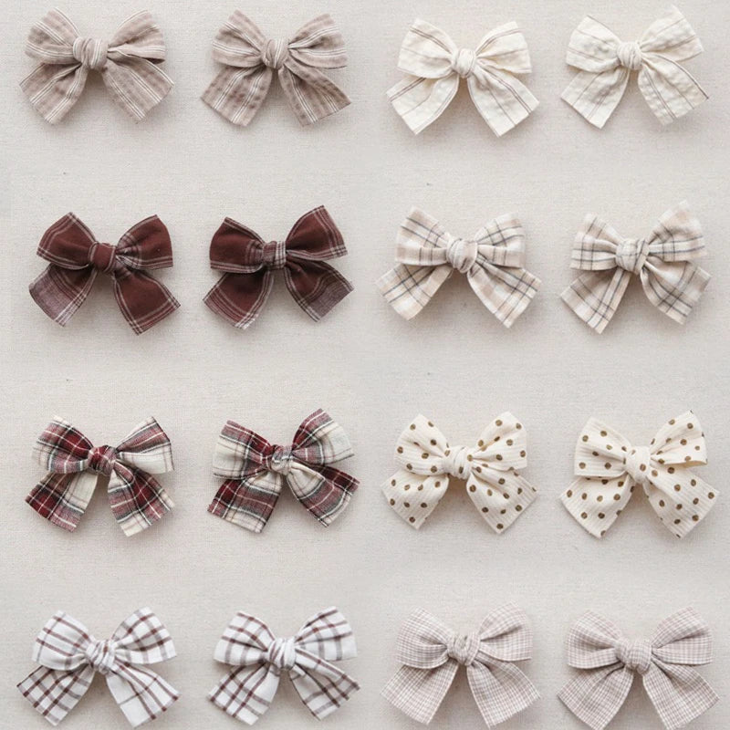 Elegant Bows hair clip, Lovely Children's Headwear, Cute Baby Hair Accessories, Trendy Full Coverage Fabric Hairpin for Girls