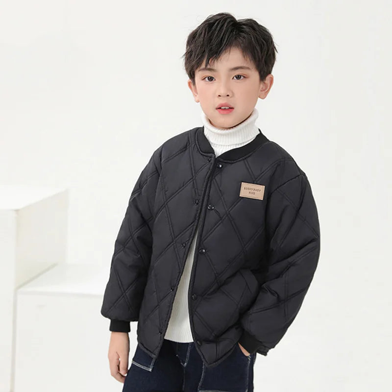 Teen Boys Girls Down Coats Children Winter Thick Warm Cotton Jackets Autumn Kids Casual Padded Outerwear Children Fleece Clothes