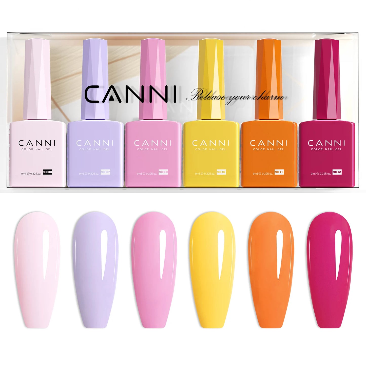 CANNI Hema Free Nail Gel Polish Thanks Giving Gift Christmas Red Color Collection Semi Permanent 9ml French Nail Gorgeous Color