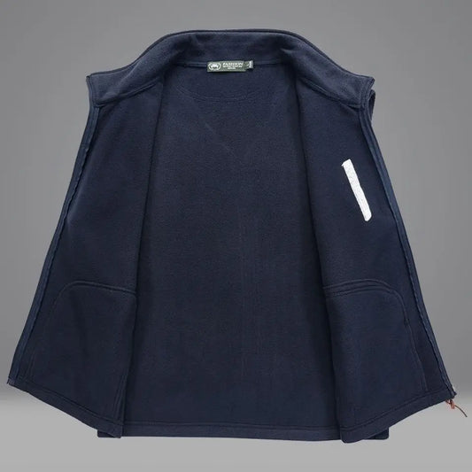 Two-sided Thicken Fleece Men Casual Coat Vest Autumn Winter Streetwear Fashion Male Solid Zipper Casual Warm Sleeveless Jackets