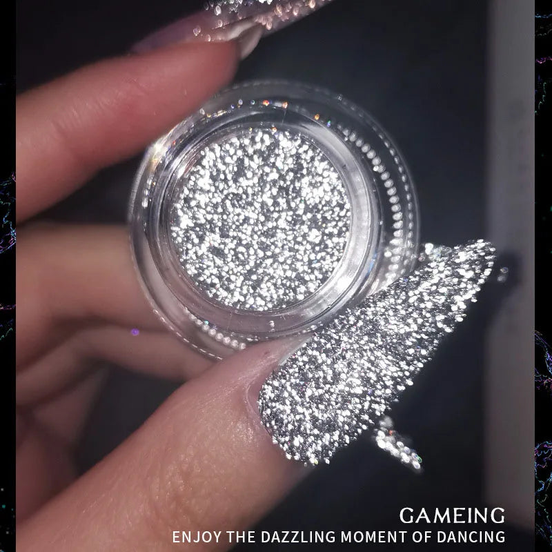 53 Jars 3D Cat Eye Effect Magnet Nail Powder Shiny Sparkly Mirror Nail Glitter Dust UV Gel Polish Chrome DIY Nail Art Pigment #F