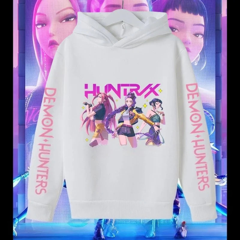 K-pop demon hunter long sleeved jacket Saja children's printed fashionable pullover children's jacket