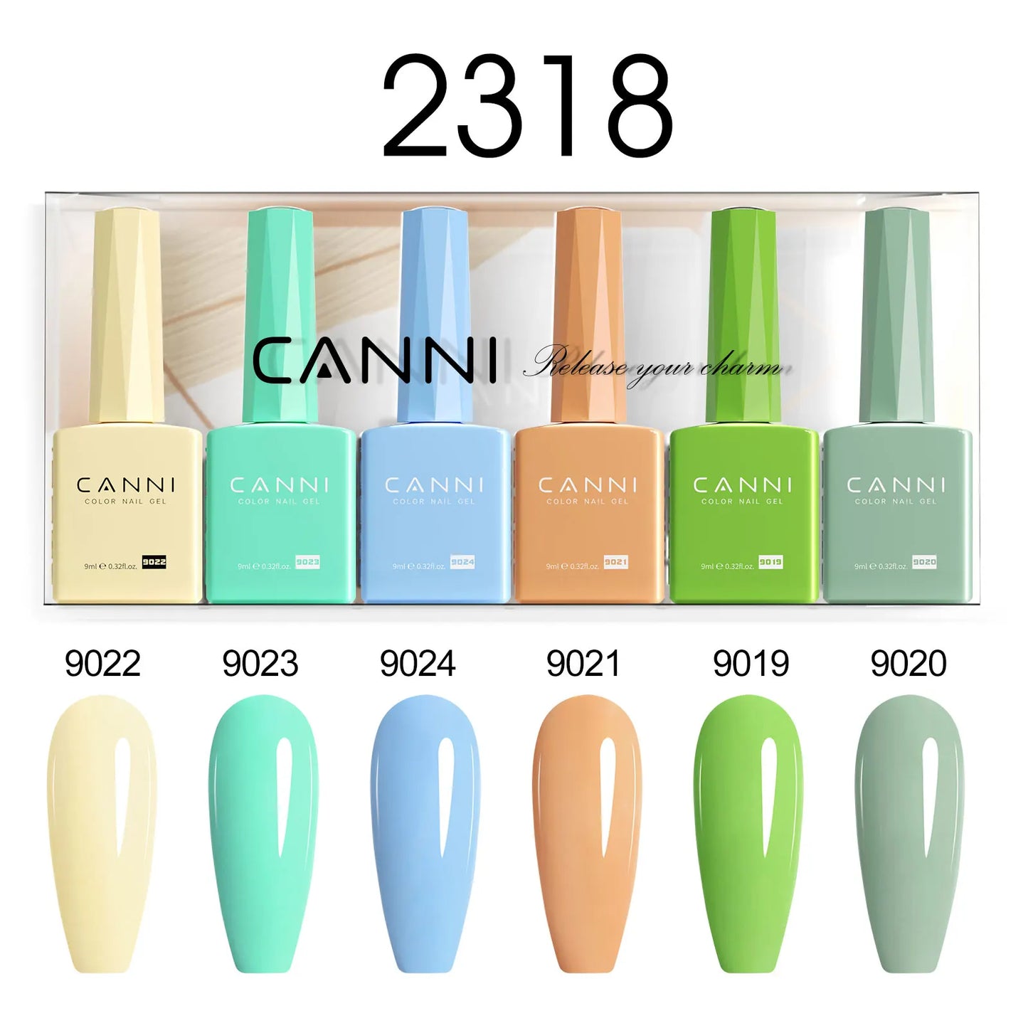 CANNI Hema Free Nail Gel Polish Thanks Giving Gift Christmas Red Color Collection Semi Permanent 9ml French Nail Gorgeous Color