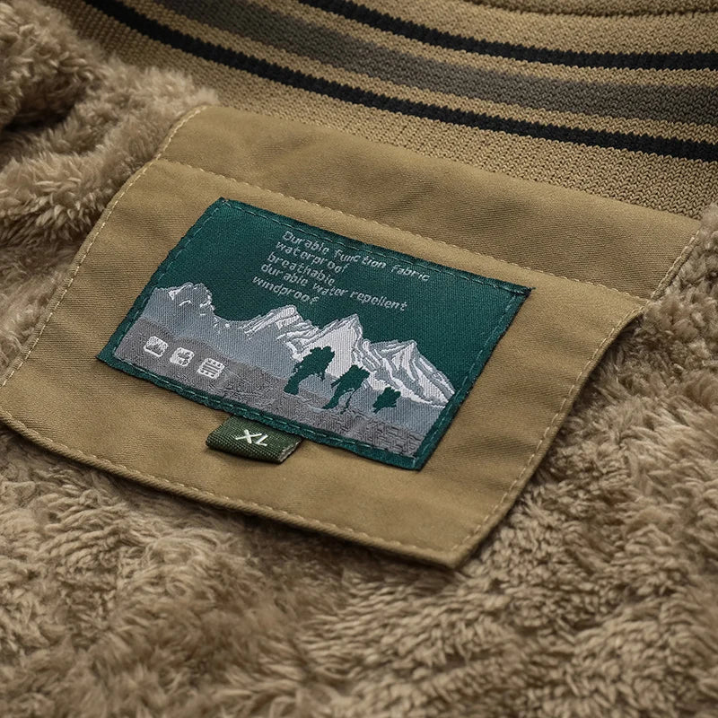 fleece warm Zipper jackets Top Men's Fashion Aviator Jacket Fleece Thickened Warm Baseball Jacket Autumn And Winter coats men