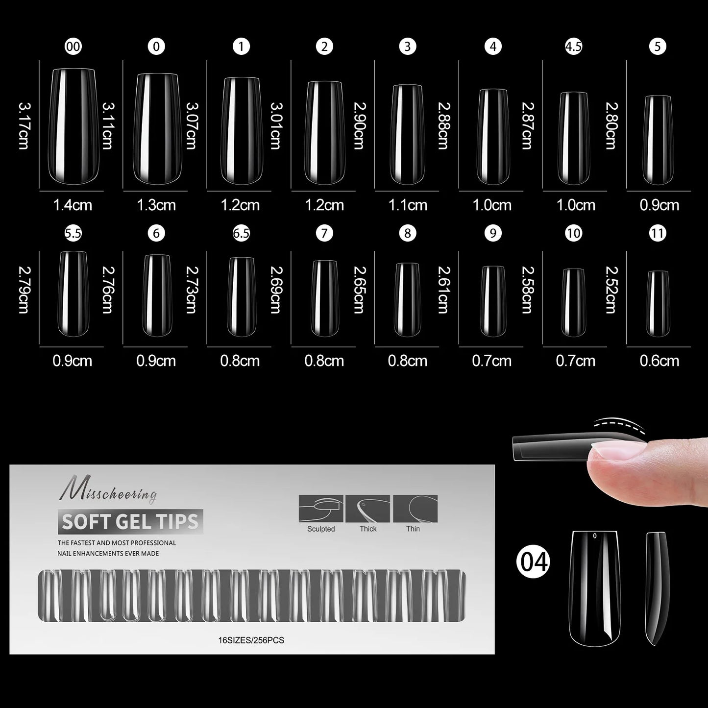 256pcs Soft Gel Nail Tips Medium Short Almond Coffin Full Cover Matte Extension Tools Acrylic Press on Nail DIY Manicure Decor