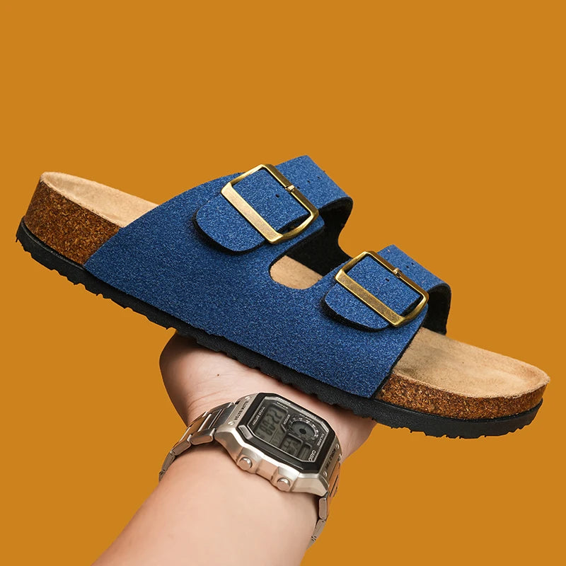 Man's Leather Sandal for Men Beach Sandals Men 2025 Designer Men's Shoes Men's Comfortable Slipper Original Brands Shoes Summer