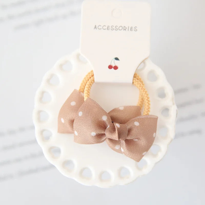 2Pcs Cute Princess Headwear Elastic Headband Children Ropes Baby Girls Bowknot Rubber Hair Band for Kids Headdress Accessories