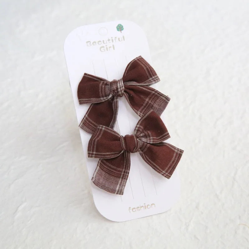 Elegant Bows hair clip, Lovely Children's Headwear, Cute Baby Hair Accessories, Trendy Full Coverage Fabric Hairpin for Girls