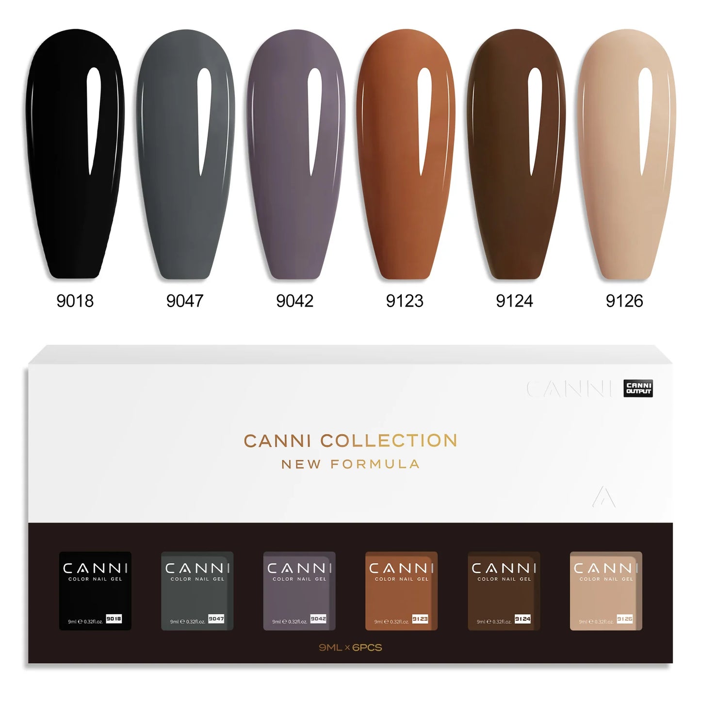 CANNI Hema Free Nail Gel Polish Thanks Giving Gift Christmas Red Color Collection Semi Permanent 9ml French Nail Gorgeous Color