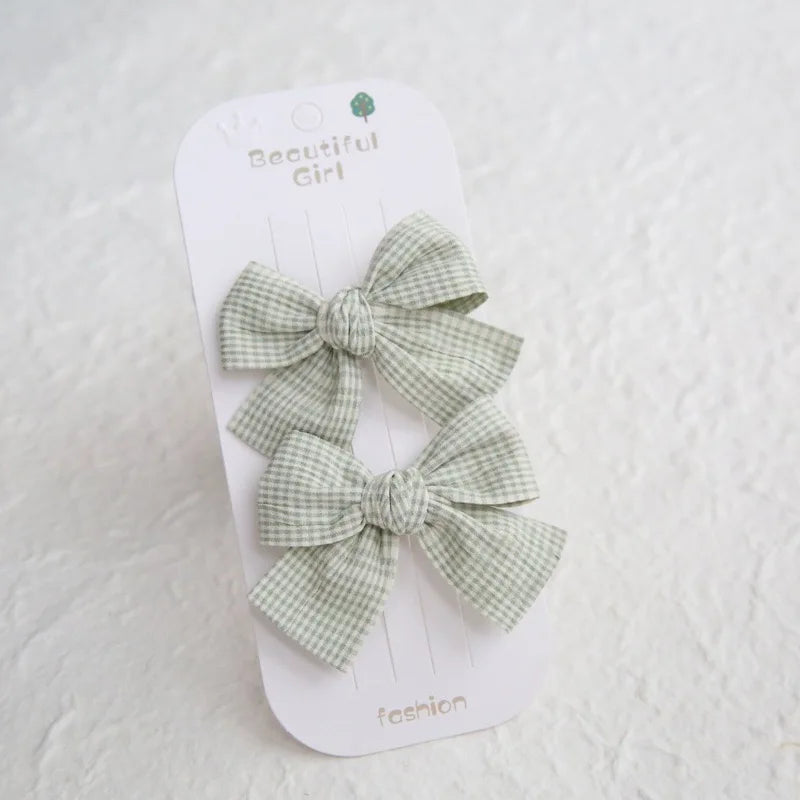 Elegant Bows hair clip, Lovely Children's Headwear, Cute Baby Hair Accessories, Trendy Full Coverage Fabric Hairpin for Girls