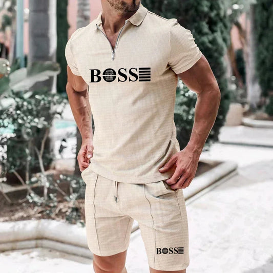 The new series of European and American men's summer POLO shirts, short-sleeved sets and sportswear feature comfortable and brea
