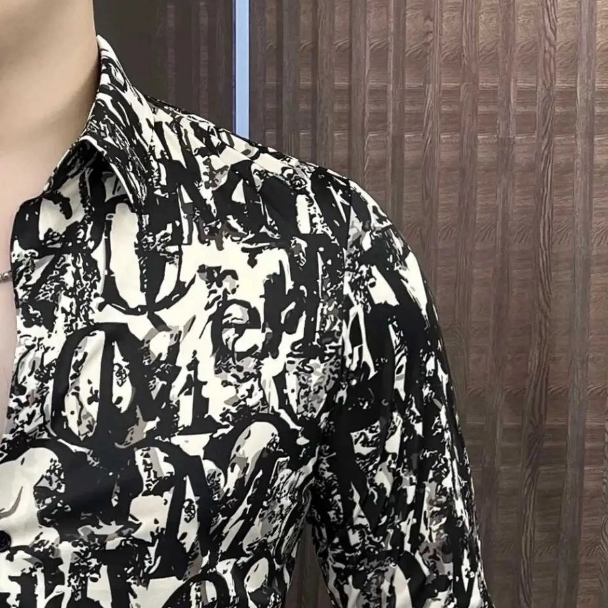 Trendy Casual Print Long Sleeve Shirt Stylish MenS Shirt