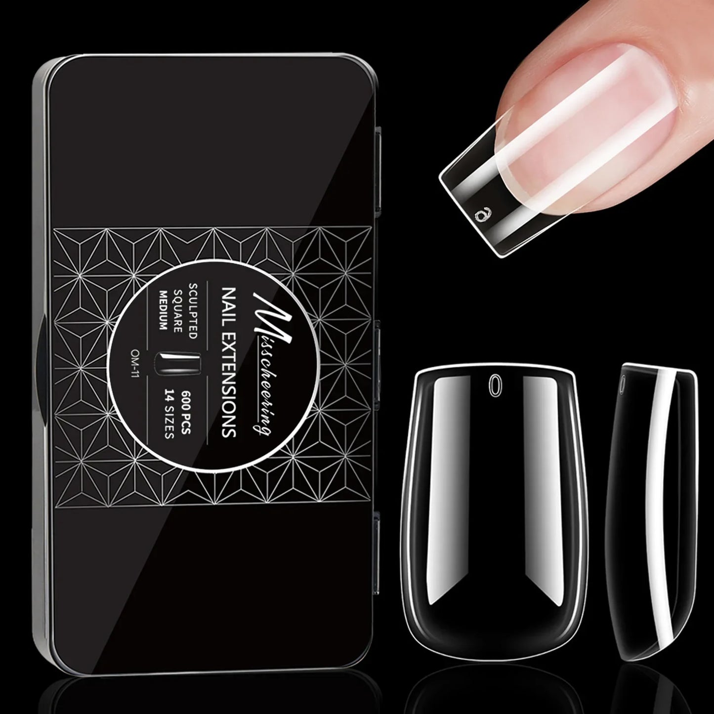 250/500/600pcs Soft Gel False Tips Natural Sculpted Ballet Coffin Almond Fake Nails Full Cover Press On Nails DIY Nail Supplies