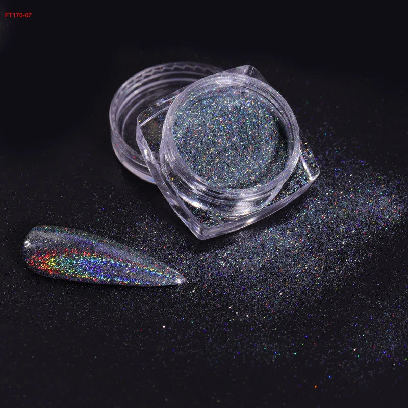 53 Jars 3D Cat Eye Effect Magnet Nail Powder Shiny Sparkly Mirror Nail Glitter Dust UV Gel Polish Chrome DIY Nail Art Pigment #F