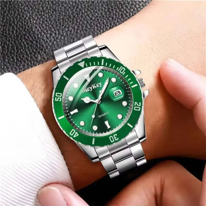 Fashion Men Calendar Quartz Watch Luxury Large Dial Man's Business Watches Reloj Hombre