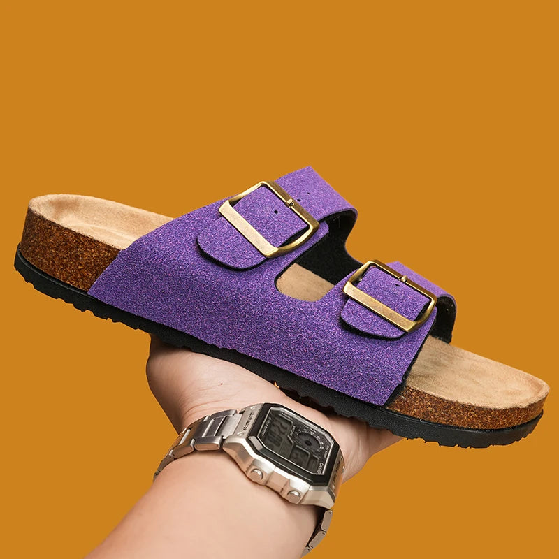 Man's Leather Sandal for Men Beach Sandals Men 2025 Designer Men's Shoes Men's Comfortable Slipper Original Brands Shoes Summer