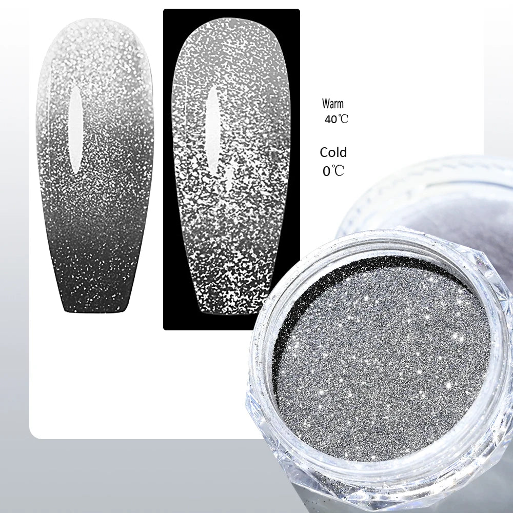 53 Jars 3D Cat Eye Effect Magnet Nail Powder Shiny Sparkly Mirror Nail Glitter Dust UV Gel Polish Chrome DIY Nail Art Pigment #F