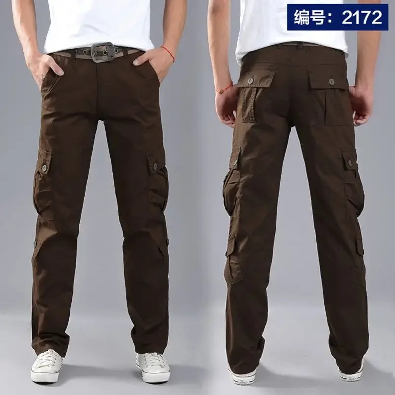 Trousers Man Straight Cargo Pants for Men Baggy Casual Aesthetic New In Street Loose Emo Y2k Vintage Designer High Quality Cheap