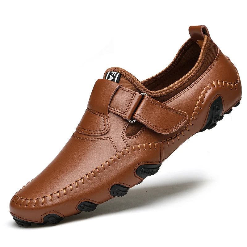 Handmade Men's Spring Comfortable Soft Bottom Lightweight Bean Shoes Fashionable New Men's Breathable Anti Slip Driving Shoes